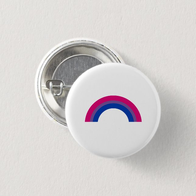 Bisexual Rainbow 1 Inch Round Button (Front & Back)