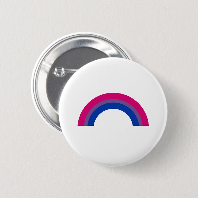 Bisexual Rainbow 2 Inch Round Button (Front & Back)