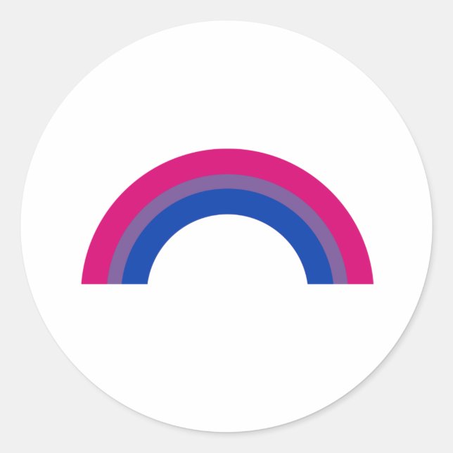 Bisexual Rainbow Classic Round Sticker (Front)