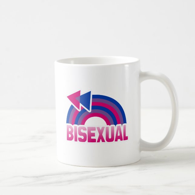 BISEXUAL RAINBOW FLAG COFFEE MUG (Right)