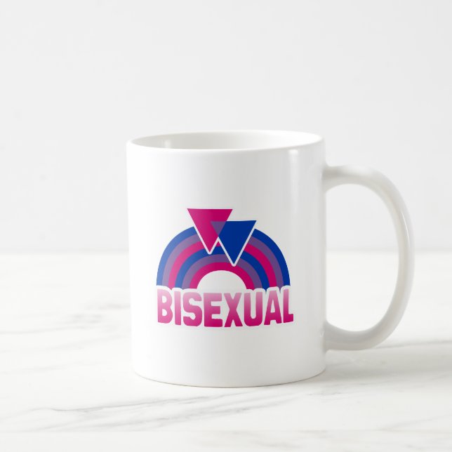 BISEXUAL RAINBOW FLAG COFFEE MUG (Right)