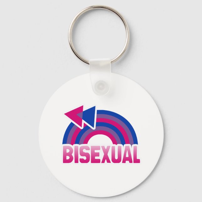 BISEXUAL RAINBOW FLAG KEYCHAIN (Front)