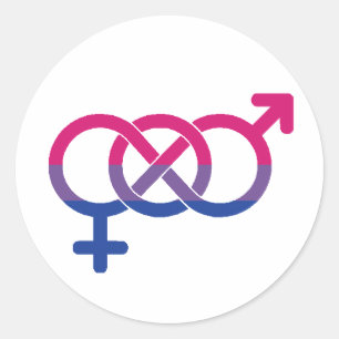 Bisexual Symbol and Flag Stickers