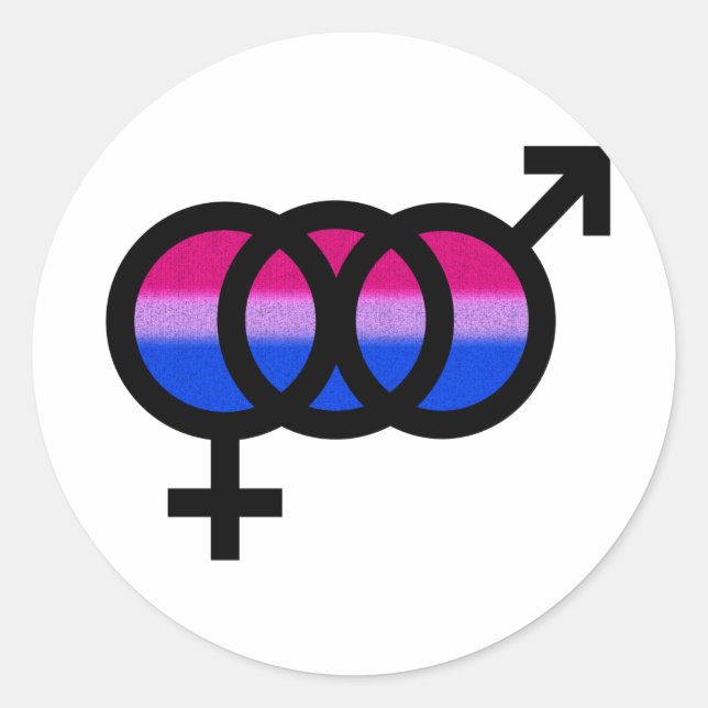 Bisexual Symbol Classic Round Sticker (Front)