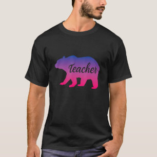 Bisexual Teacher Bear Lgbtq Bisexual Pride T-Shirt