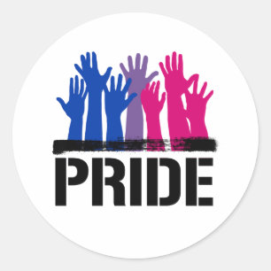 Bisexual Together Pride Classic Round Sticker