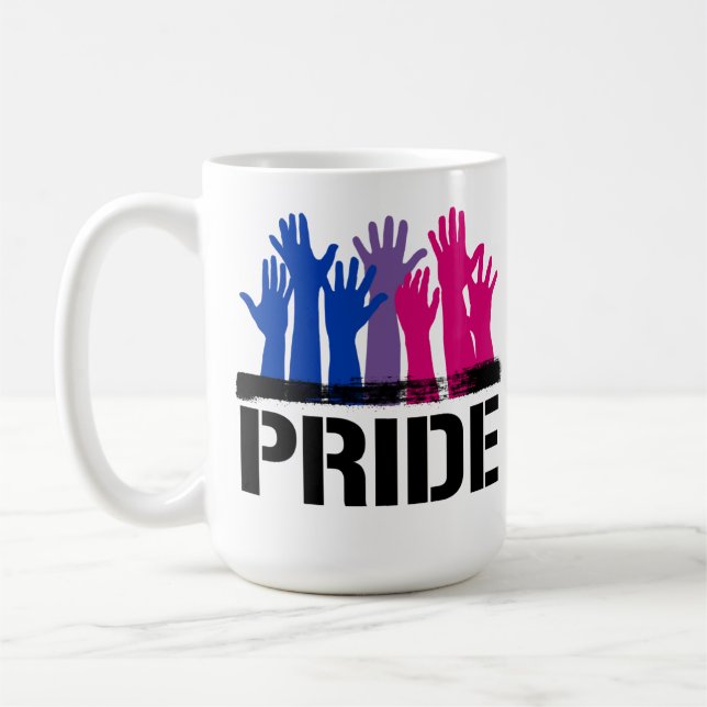 Bisexual Together Pride Coffee Mug (Left)
