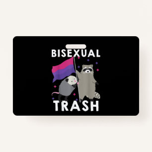 Bisexual Trash Gay Pride Rainbow LGBT Raccoon Badge