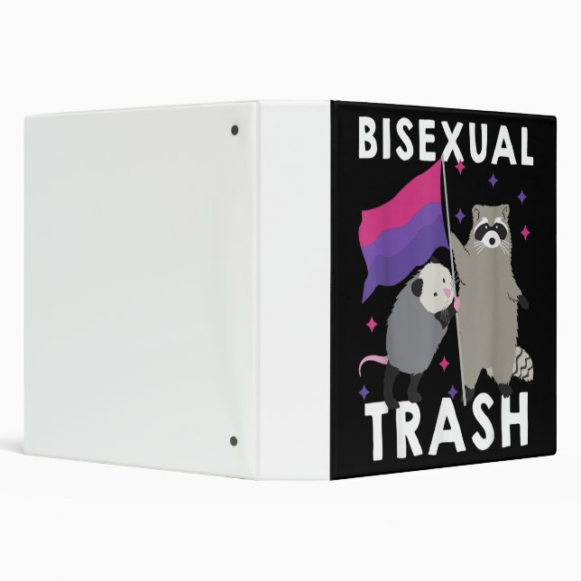 Bisexual Trash Gay Pride Rainbow LGBT Raccoon Binder (Background)