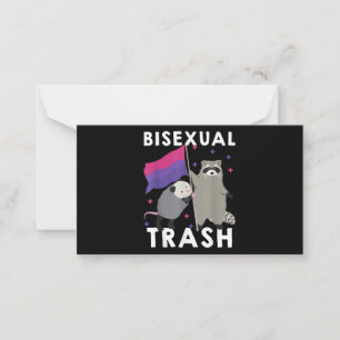 Bisexual Trash Gay Pride Rainbow LGBT Raccoon Card