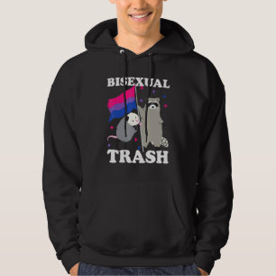 Bisexual Trash Gay Pride Rainbow Lgbt Raccoon Poss Hoodie