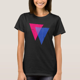 Bisexual Triangle Lgbtq Pride Parade Grungy Bi Pri T-Shirt