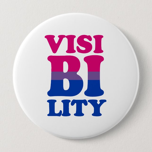 Bisexual Visibility 4 Inch Round Button (Front)