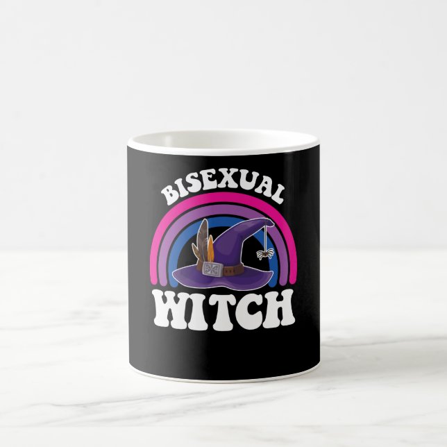 Bisexual Witch Bi Pride Halloween Coffee Mug (Center)