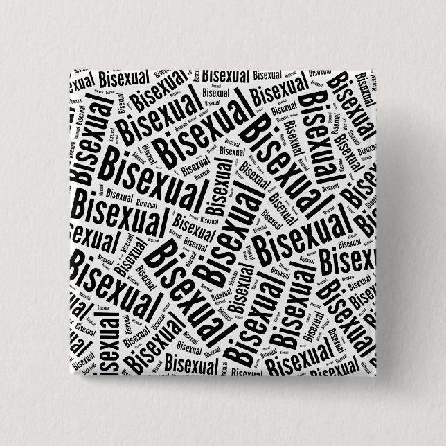 BISEXUAL WORD PATTERN - (2).png 2 Inch Square Button (Front)