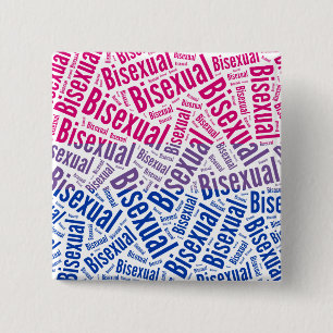 BISEXUAL WORD PATTERN FLAG -.png 2 Inch Square Button