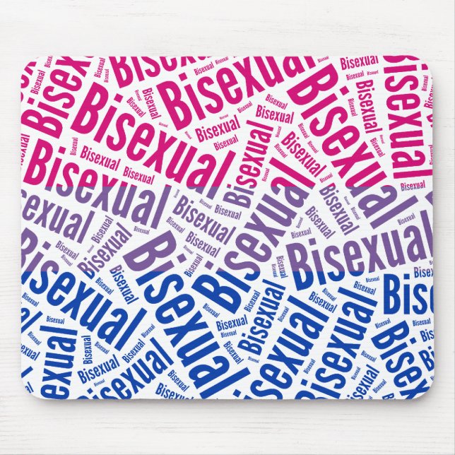 BISEXUAL WORD PATTERN FLAG -.png Mouse Pad (Front)