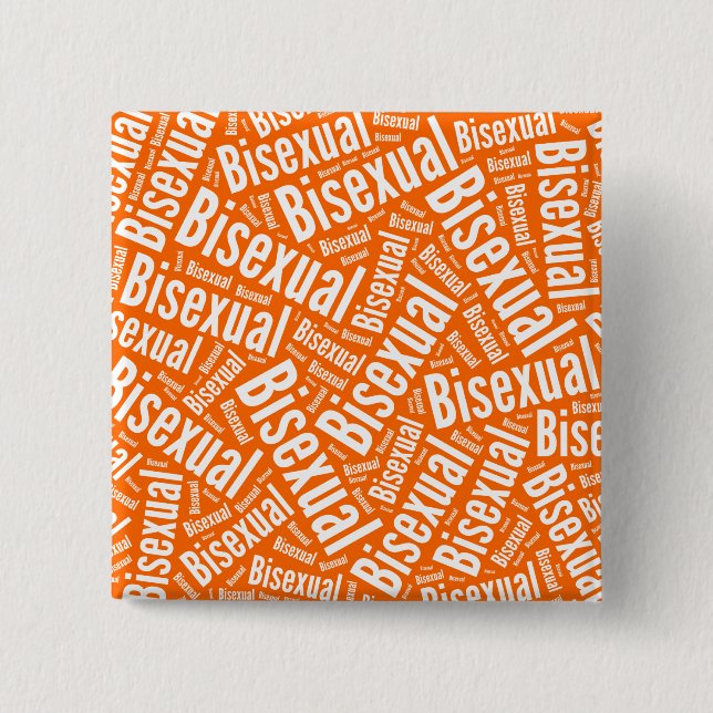 BISEXUAL WORD PATTERN WHITE -.png 2 Inch Square Button (Front)