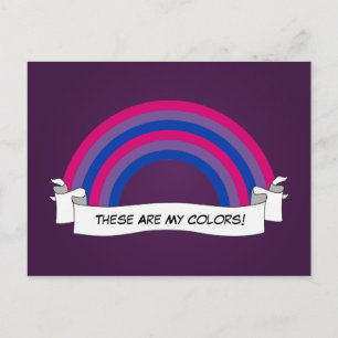 Bisexualité arc-en-ciel fierté Carte postale