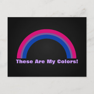 Bisexualité arc-en-ciel fierté Carte postale