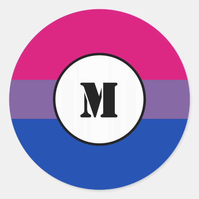 Bisexualité drapeau de la fierté Stickers (Devant)