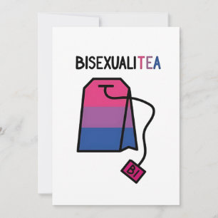 BisexualiTEA Bi Pride Flag Bisexual Tea Invitation