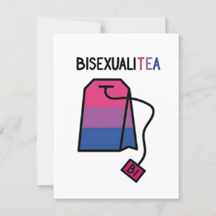 BisexualiTEA Bi Pride Flag Bisexual Tea Postcard