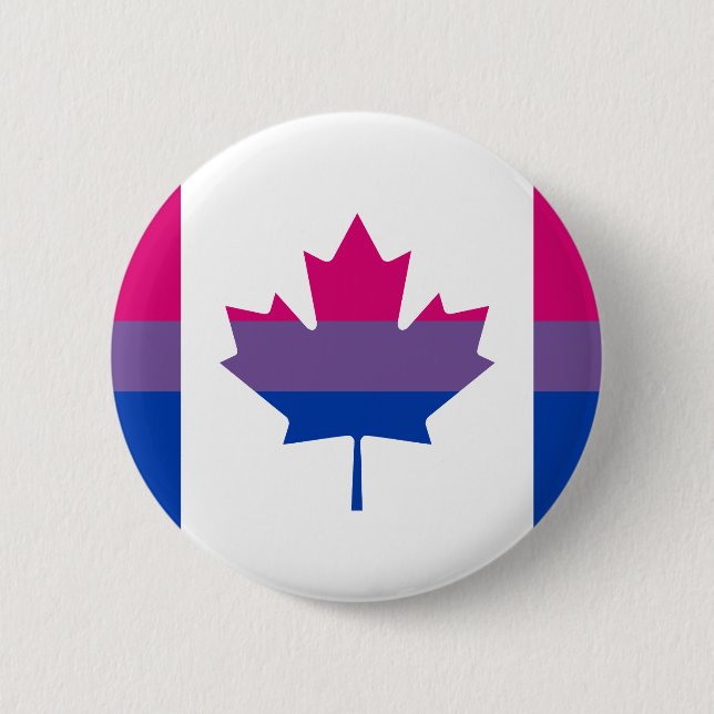 Bisexuality Canadian pride flag Button (Front)