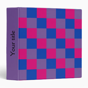 Bisexuality colours chequered pattern binder