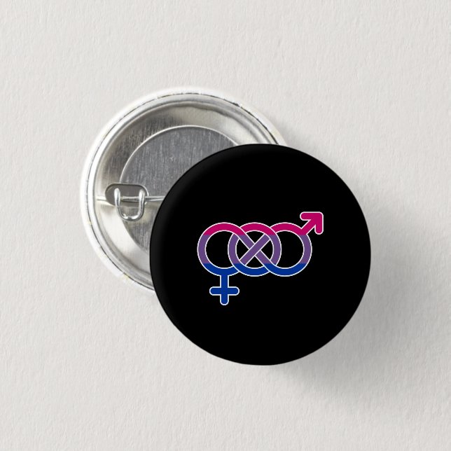 Bisexuality Gender Symbol 1 Inch Round Button (Front & Back)