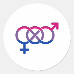 Bisexuality Gender Symbol Classic Round Sticker