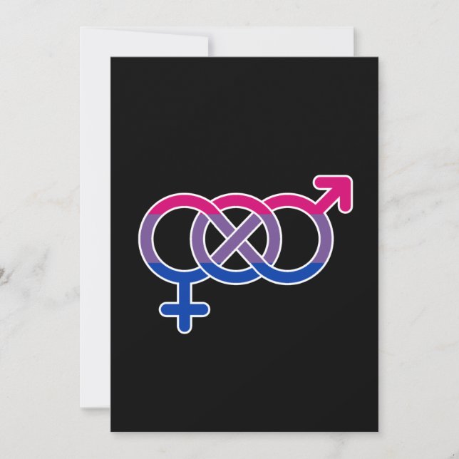 Bisexuality Gender Symbol Holiday Card (Front)