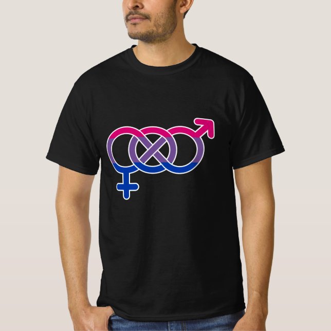 Bisexuality Gender Symbol T-Shirt (Front)