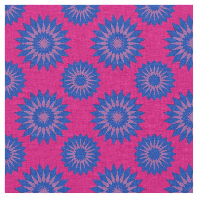 Bisexuality pride colours /pink flower pattern fabric (Close Up)