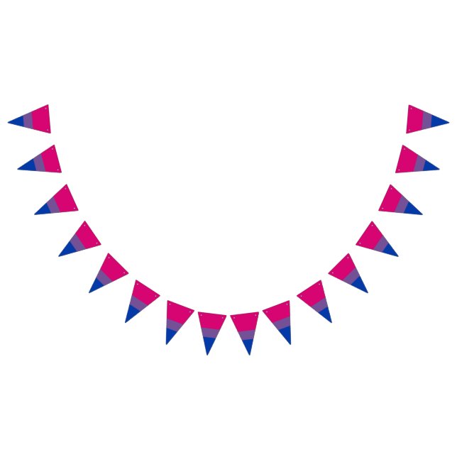 Bisexuality pride flag banner Bunting Flags (All)