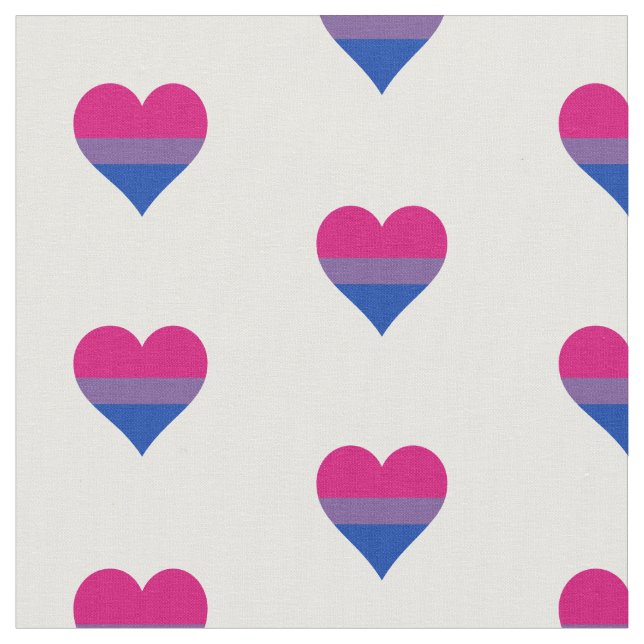 Bisexuality pride hearts fabric (Close Up)