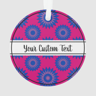 Bisexuality pride pink flower pattern ornament