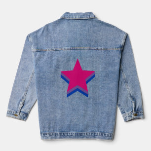Bisexuality pride stars denim jacket