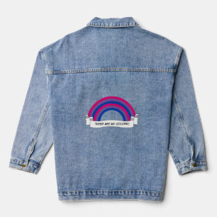 Bisexuality rainbow pride denim jacket