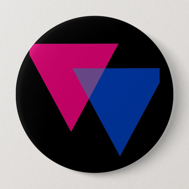 Bisexuality Symbol 4 Inch Round Button (Front)