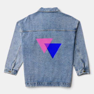 Bisexuality symbol denim jacket