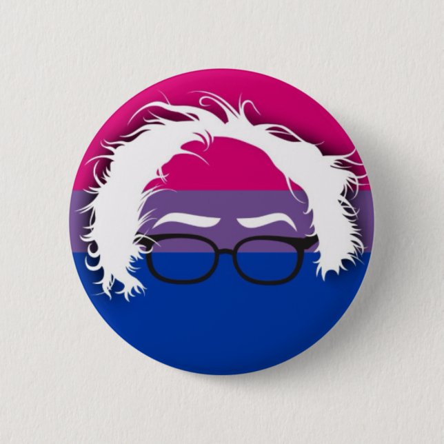 Bisexuals for Bernie Sanders 2 Inch Round Button (Front)