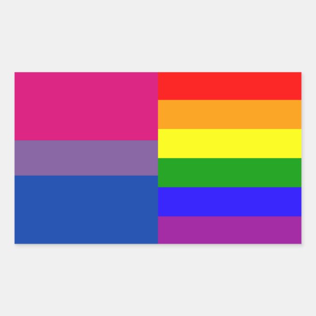 Bisexuel/rainbow flag stickers (Devant)