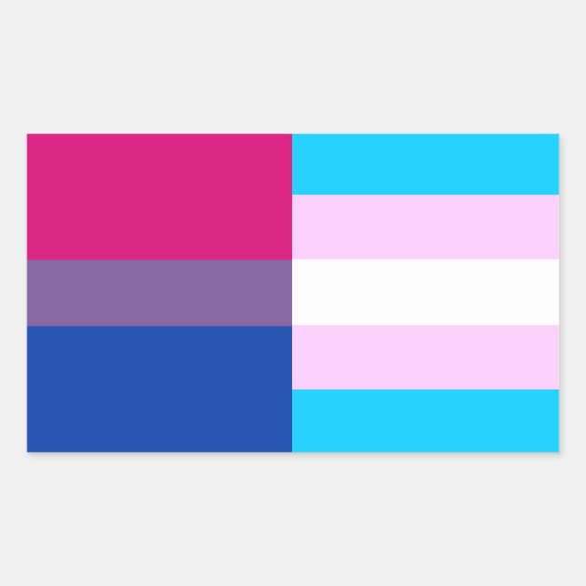 Bisexuel/trans étiquette de la fierté (Devant)