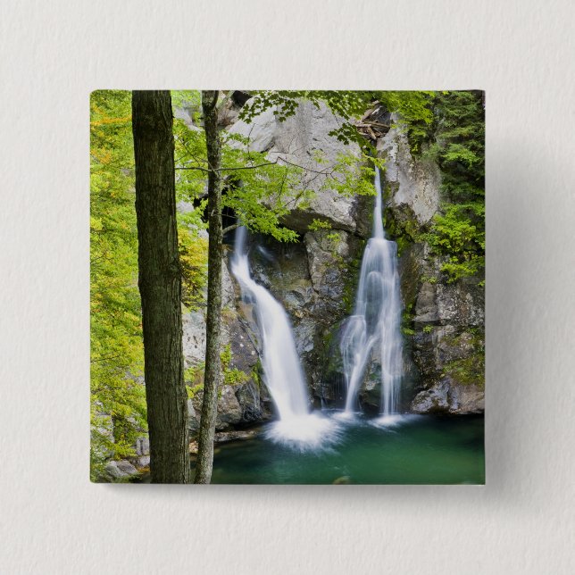 Bish Bash Falls in Bish Bash Falls State Park 2 Inch Square Button (Front)