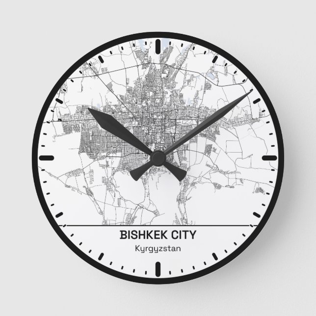 Bishkek Clock City Line Art (Front)