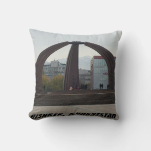 Bishkek, Kyrgyzstan Victory Square Throw Pillow