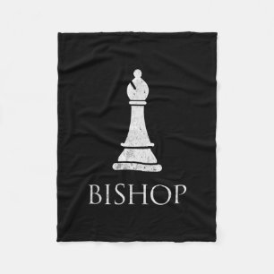 Bishop Chess Piece Game Matching Simple Halloween Fleece Blanket