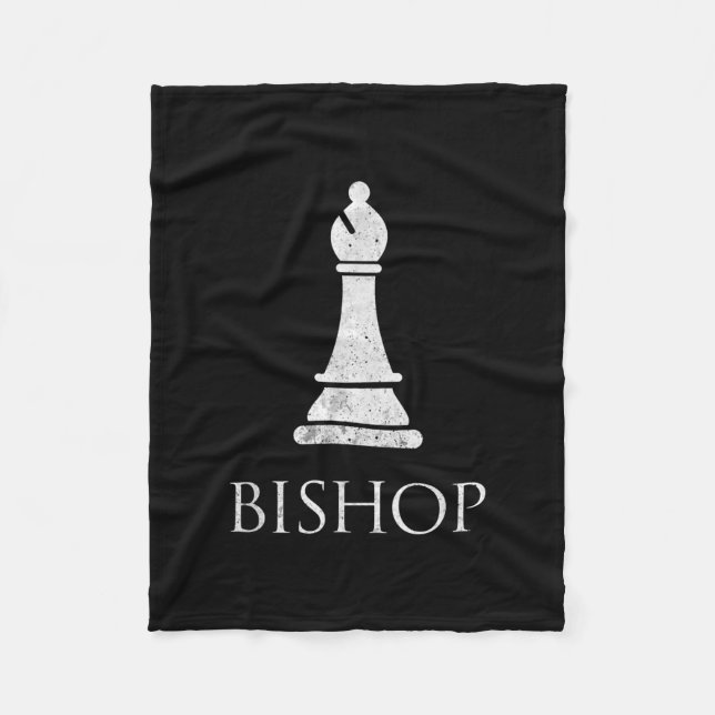 Bishop Chess Piece Game Matching Simple Halloween Fleece Blanket (Front)