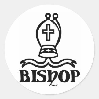 Bishop Chess Symbol Classic Round Sticker